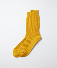 COTTON WAFFLE CREW SOCKS